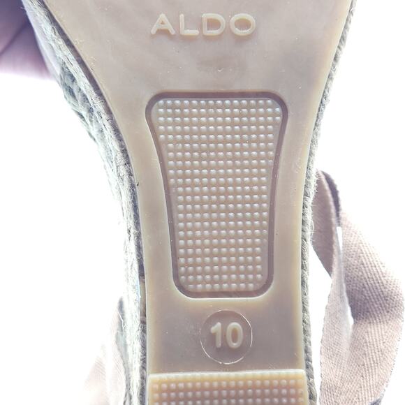 ALDO espadrille wedge tan biege women's size 10 - Picture 9 of 9